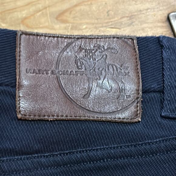 Mens Hart Schaffner Mart Navy Blue Textured Pants Size 36 - Picture 7 of 11